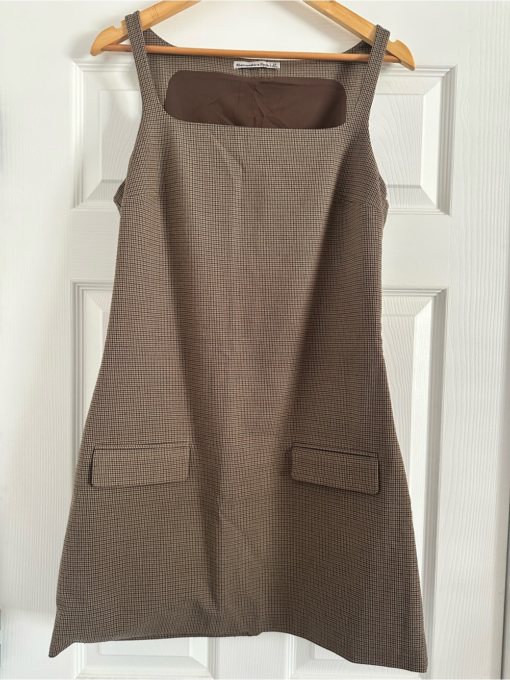 Abercrombie & Fitch Brown Check Sleeveless Mini Dress